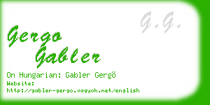 gergo gabler business card