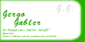 gergo gabler business card